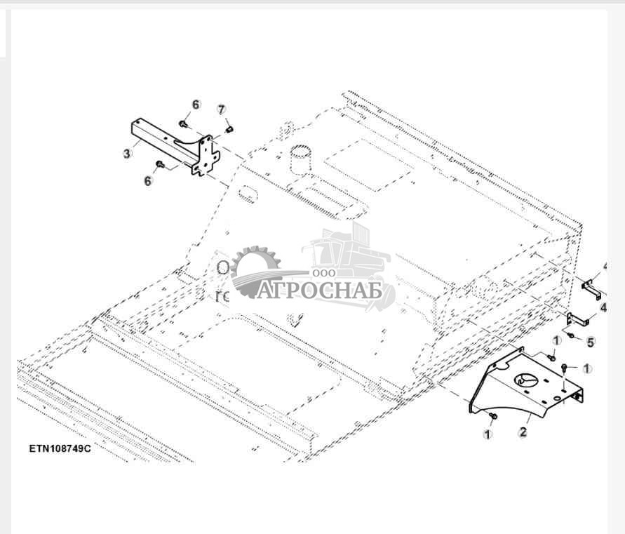 Рама и опора комплекта элементов системы охлаждения 
